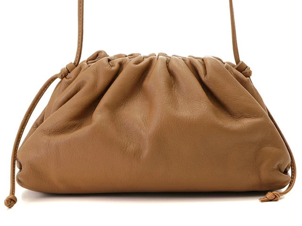 BOTTEGA VENETA Bag Pouch Shoulder Calf Teak Brown